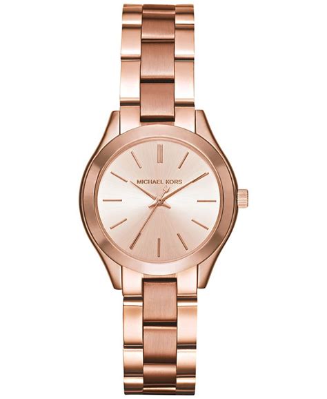 michael kors women's runway rose gold-tone watch mk3983|Michael Kors gold tone watch.